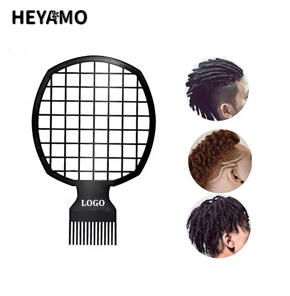 

HEYAMO Braid Cheveux Afro Kinky Hair Coils Pick Dread Locks Twist Comb Barbershop Hair Tool Products For Black Women Afro Comb, Customized color