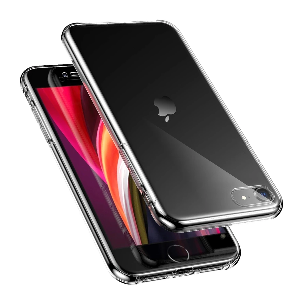 

for iPhone 12 XR 11 Pro Max mobile phone cover transparent tpu airbag anti yellow drop case 360 screen protector thin phone case