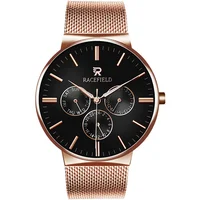 

New brand Racefield Chronograph Men Sport Quartz Waterproof Wristwatch Rose gold Watch Luxury relojes hombre