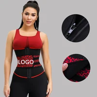 

Custom Logo Factory Price Tummy Control Belt Waist Control Shapewear Leopard Print Latex Waist Trainer Private Label