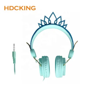 Shinning Crown customized high quality volume limited wired children earphone  kids headphones for girls