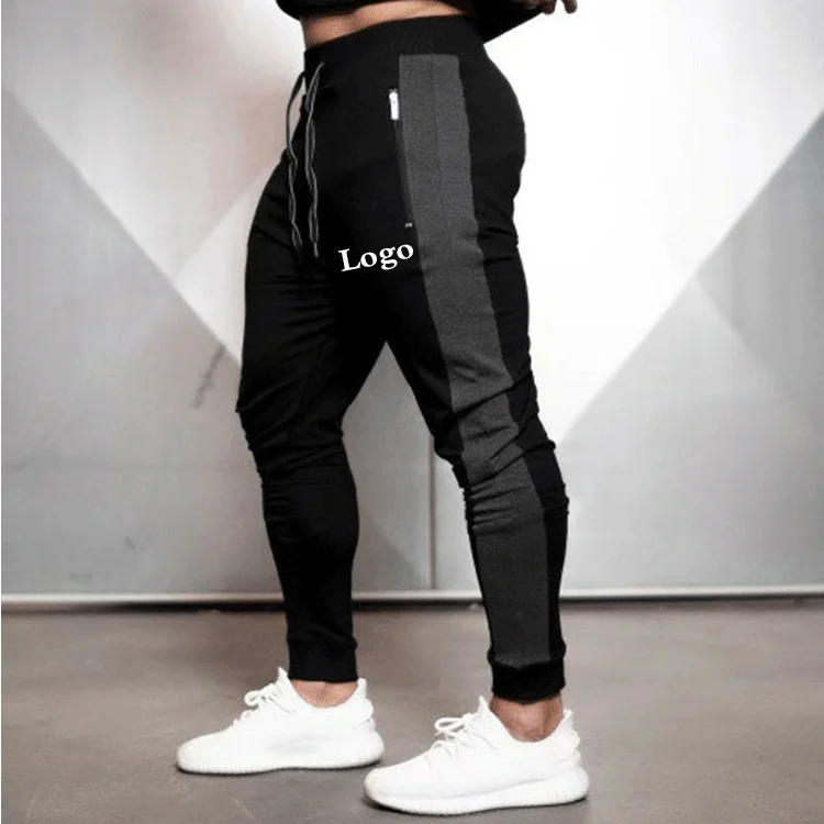 

Customize Mens Cotton Black Exercise Sports Trousers Sweat Pants Joggers