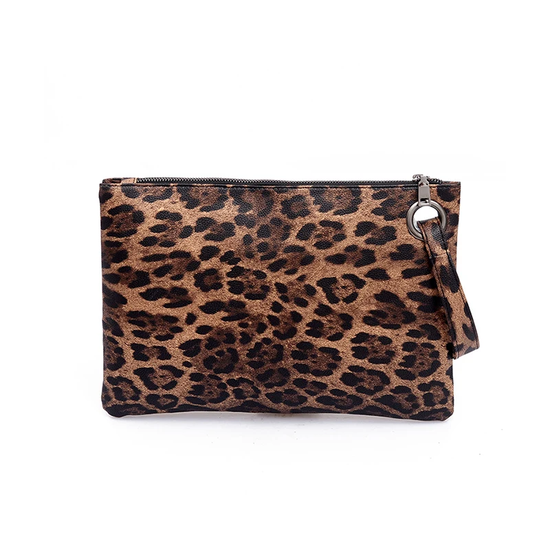 

Temperament Retro Style Leopard Clutch Bag Print Fashion Flat Bag