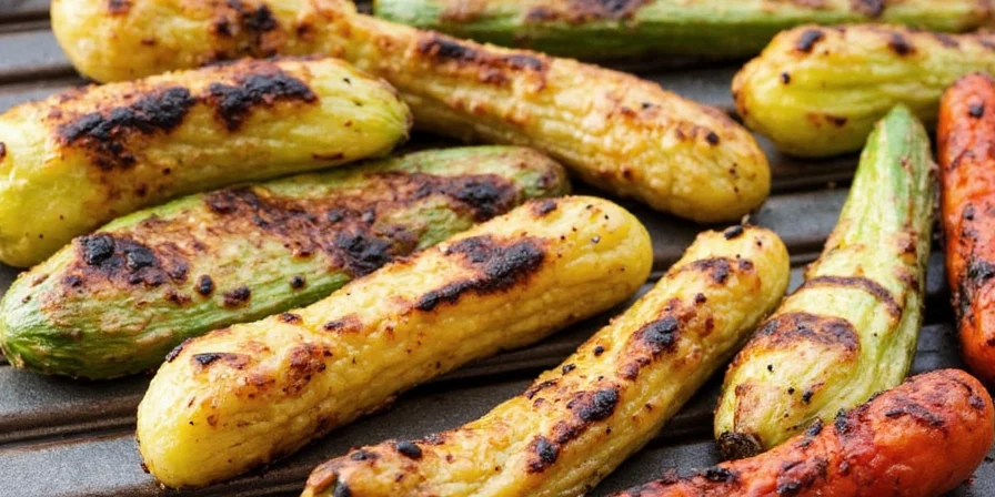 Mixed grilled vegetables on a plate