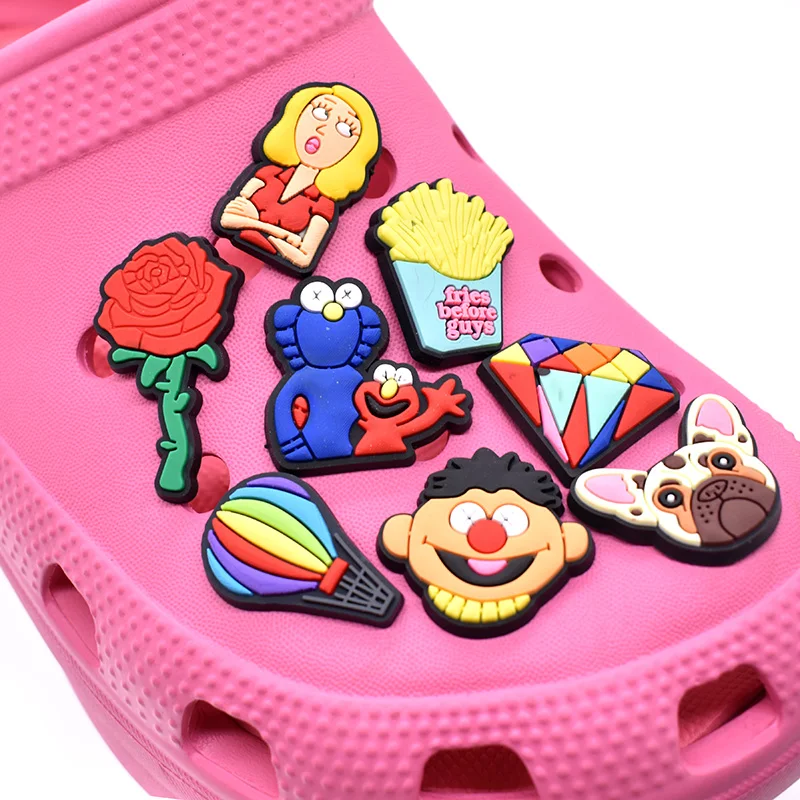 

Factory Direct Sale PVC Rubber anime Shoe Charms for Clog Shoe Wristbands Bracelets shoe accessory for croc trendy, As pictures shown