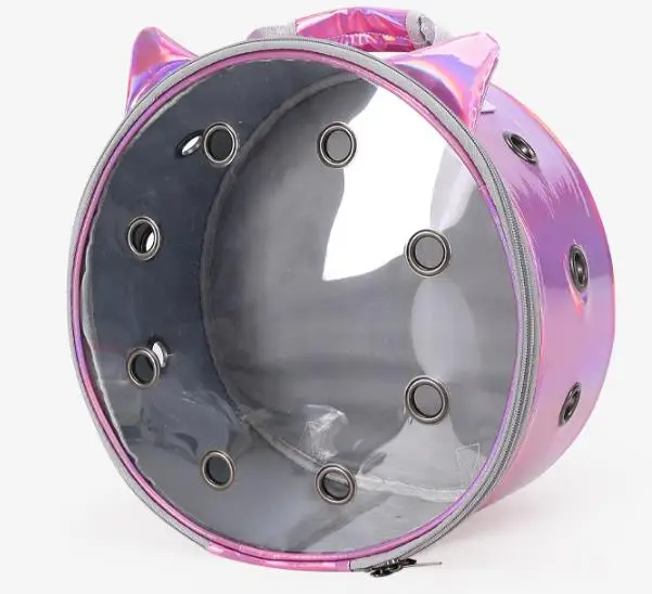 

wholesale lovely pet carrier round bird hamster travel bag transparent pet backpack from anhui bags, Customized