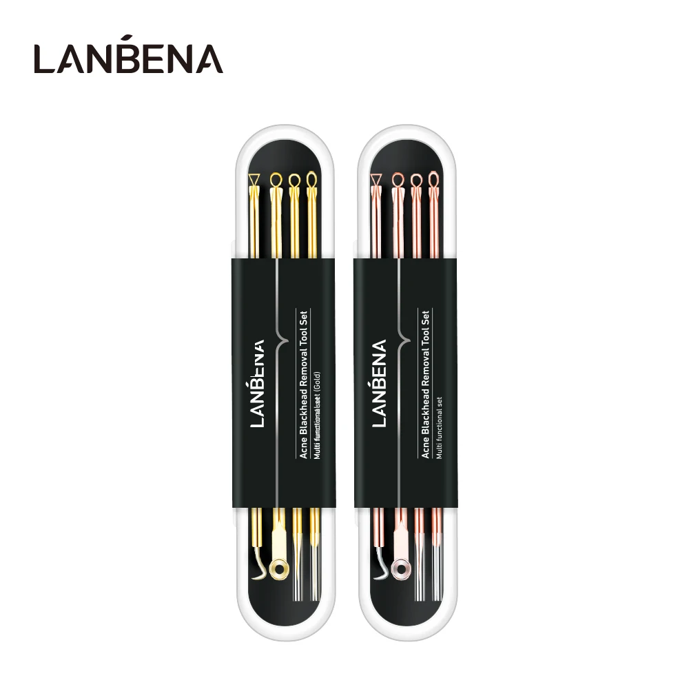 

LANBENA gold silver acne blackhead remover tool double head needle