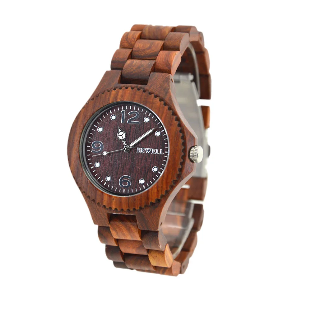 

Wooden Unisex Watches Bewell OEM Wrist Watch Custom Your Logo Wood Luxury Watches for Men and Women gshock