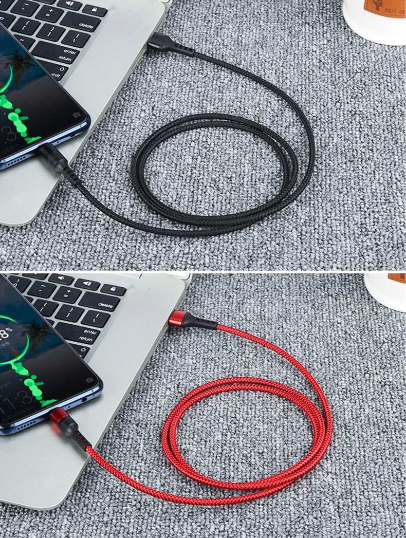 Fashion round original android data cable micro usb 4A VOOC Fast Charger USB Cables Charging Cord For mobile phone Charger - ANKUX.COM