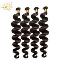 

Fashion Sunlight 10A raw indian body wave hair longest 38 40 inch virgin body wave human hair bundles