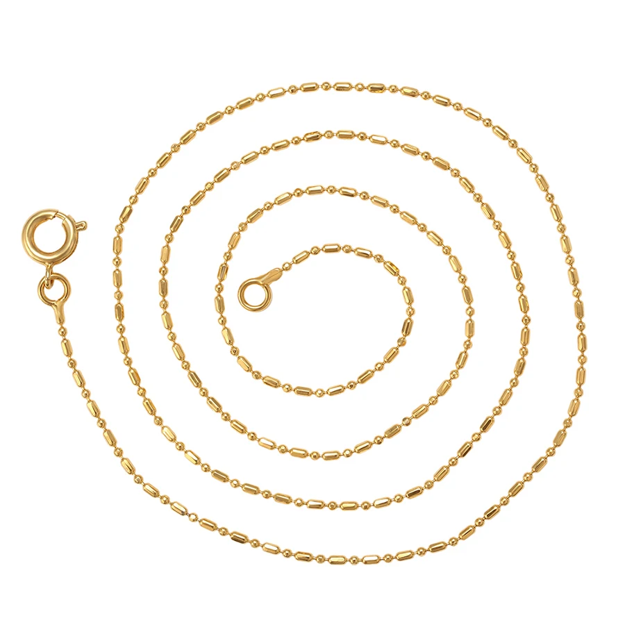 

46232 Xuping new arrival women fashion jewelry 24k gold plated beaded chain necklace, 24k gold color