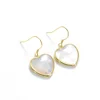 Fashion Earrings For Women Mother of Pearl Shell Abalone Heart Star 925 Sterling Silver Hoop Earring Jewelry 2019