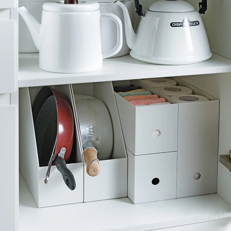 

SHIMOYAMA White Magazine File Holders Storage Boxes For Home Office