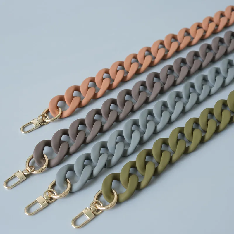 

2022 Wholesale Matte Plastic Acrylic Purse Chains Handbag Straps Resin Chain For Bag, As picture