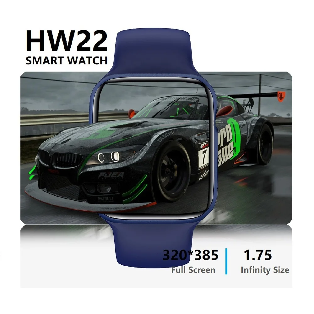 

2021 IWO HW22 Smartwatch 44mm 1.75 inch Series 6 Smart Watch BT Call Music Play Smart Bracelet IWO HW12 upgraded version, Red/blue/black/white/pink