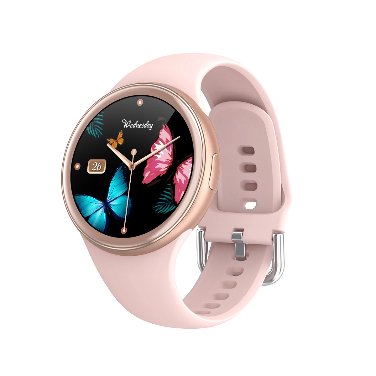 

New Trend Q57 Smart Watch 2021 IP67 Waterproof Round Smartwatch Fitness Tracker Sport Smart bracelet Lady, Silver,pink,black