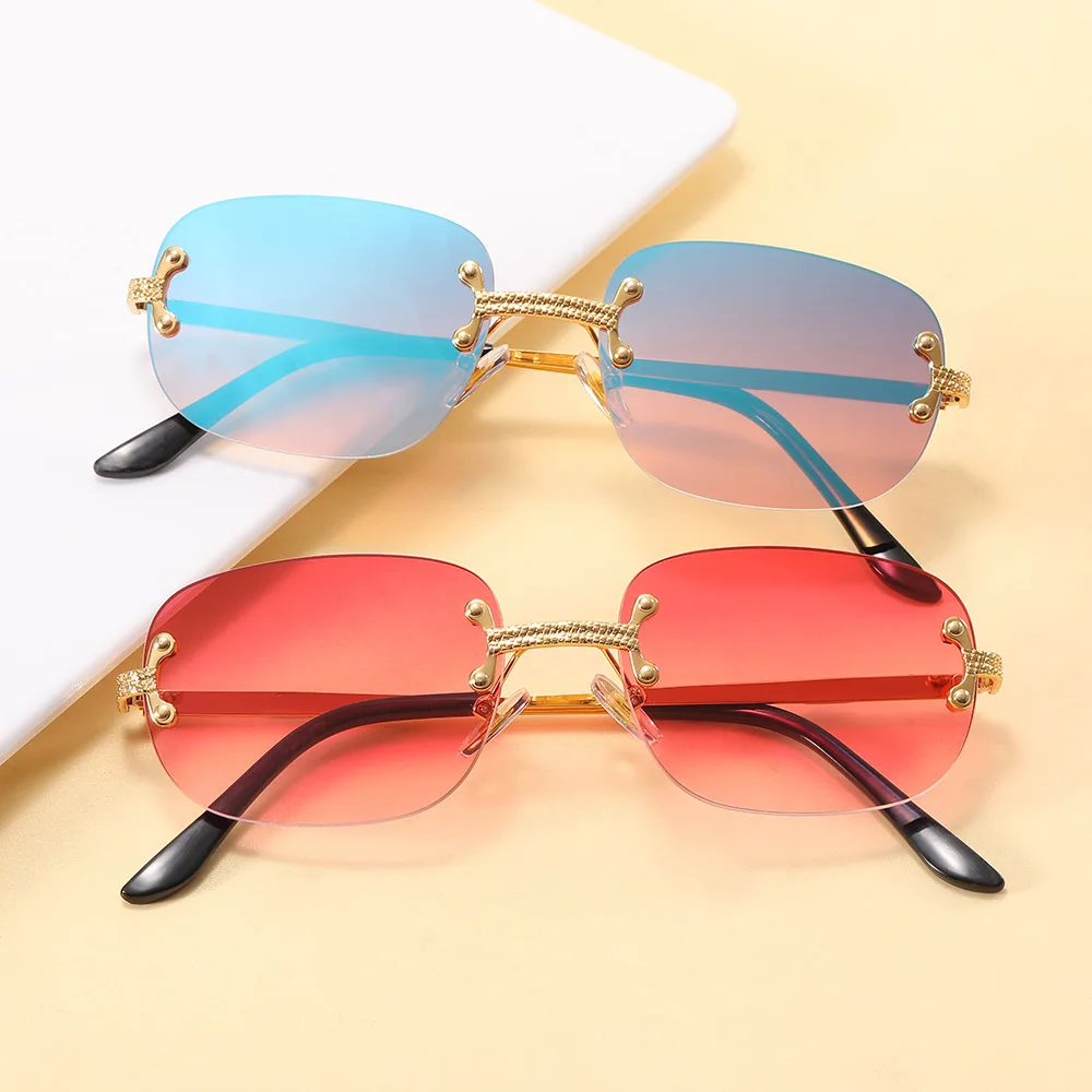 

Superhot Eyewear 54900 Fashion 2021 Men Women Sun glasses Rimless Sunglasses