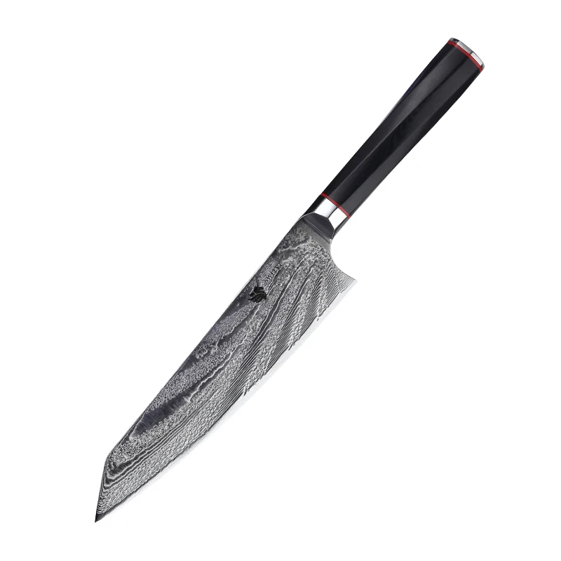 

Damascus chef knife G-10 twist Octagonal handle AUS-10V steel core 73 layers