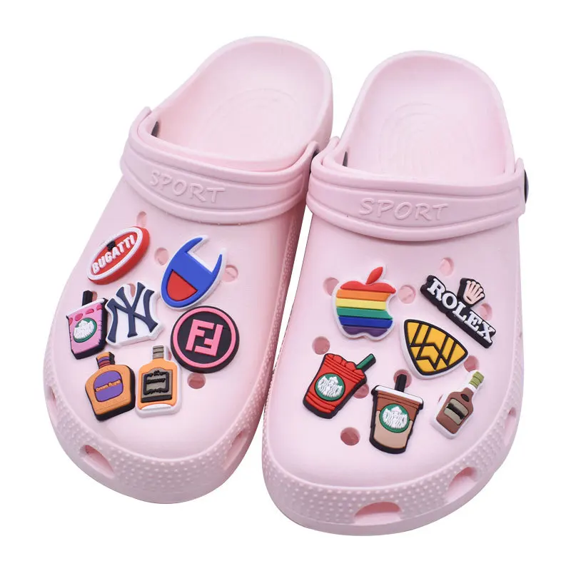 

Wholesale custom PVC shoe ornaments beer shoe ornaments office shoe ornaments rubber charms