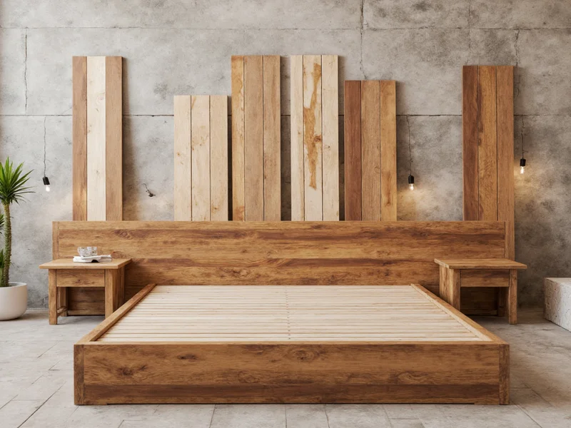 Reclaimed wood mattress frame materials selection