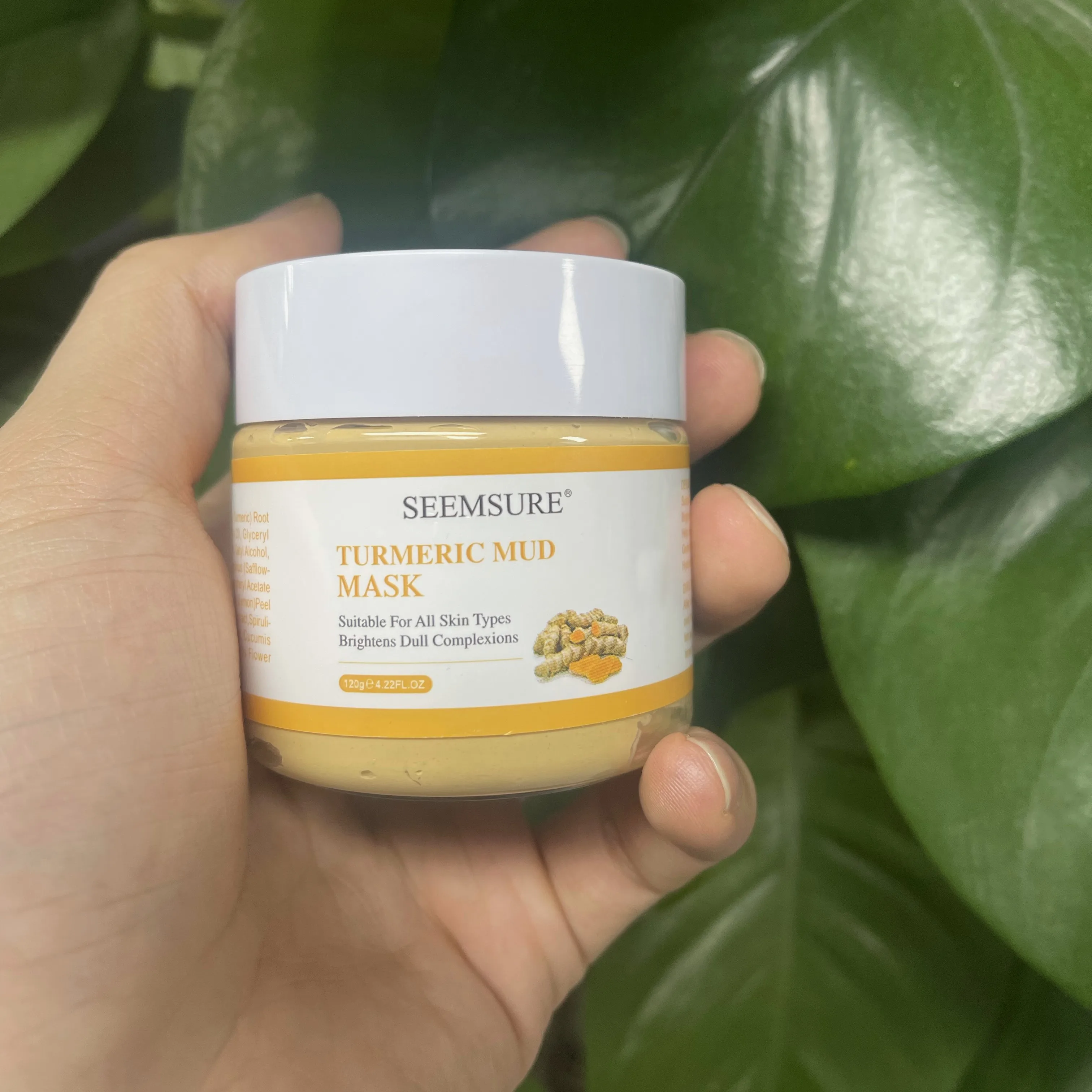 

Make Your Private Label Cleansing Turmeric Mask Facial Application Turmeric Clay Mask Skin Care Face Mask