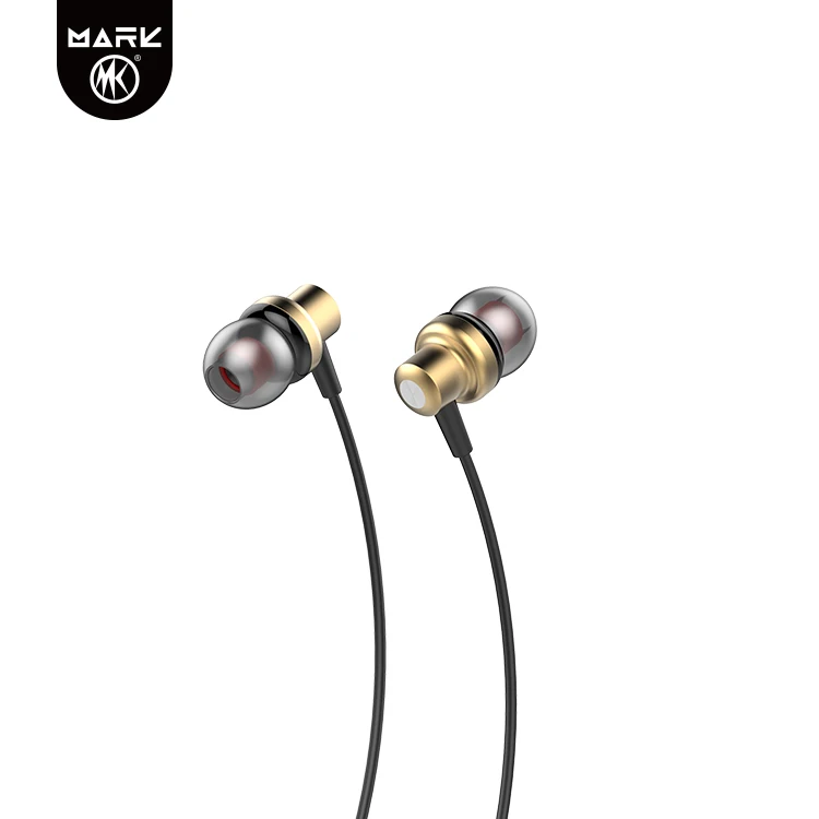 

In ear earphone wired 1.2m listen to music good sound quality durable new product gold grey green