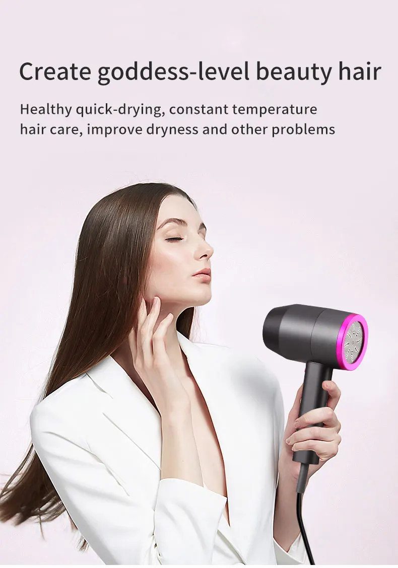 New Lightweight 1800w Negative Ions Hair Dryer Fast Dry Hair Blow Dryer