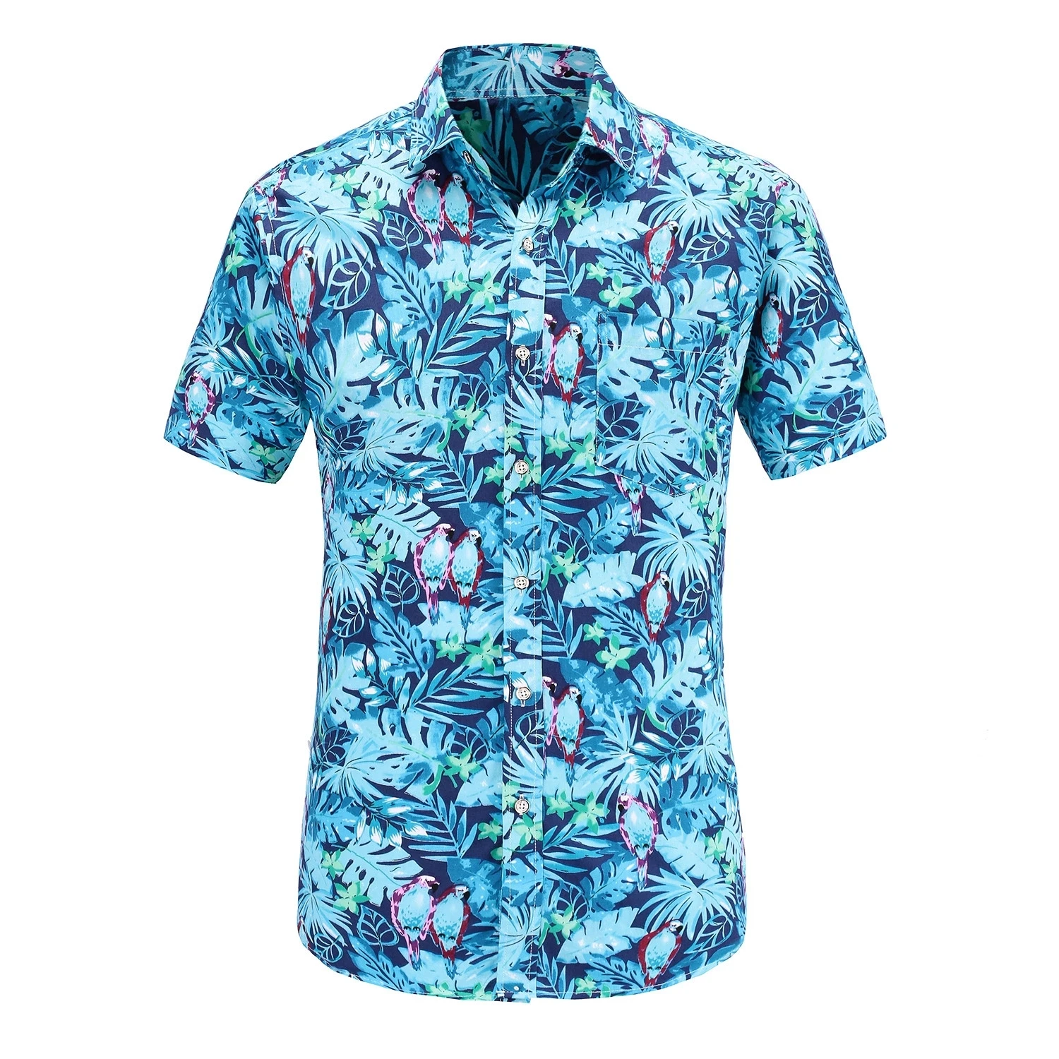 Custom Wholesale Cotton Digital Printing Men's Hawaiian Shirts - Buy ...