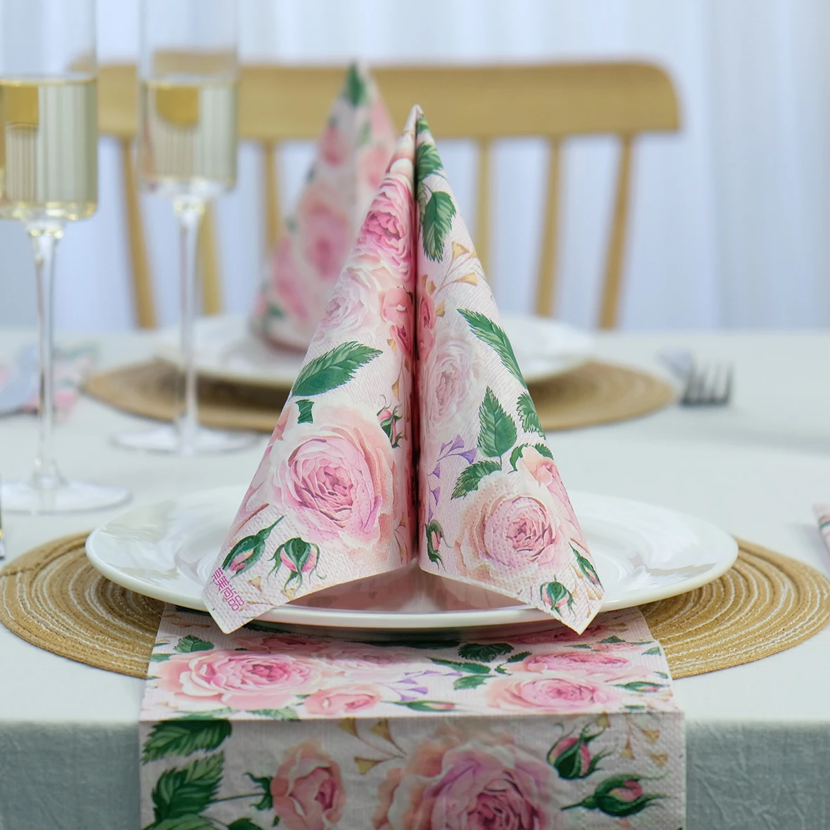 Santian Custom Printed Floral Paper Napkins Soft Tissue for Graduation and Seasonal Occasions Wholesale Available
