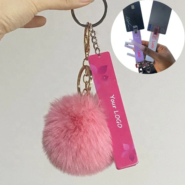 

Acrylic Material Card Puller Custom Your Own Credit Card Grabber Keychain Wholesale Card Puller for Long Nails, Picture