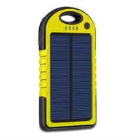 

hot sales 5000mah portable solar energy panel charger power bank waterproof shockproof dustproof with LED light for smartphone