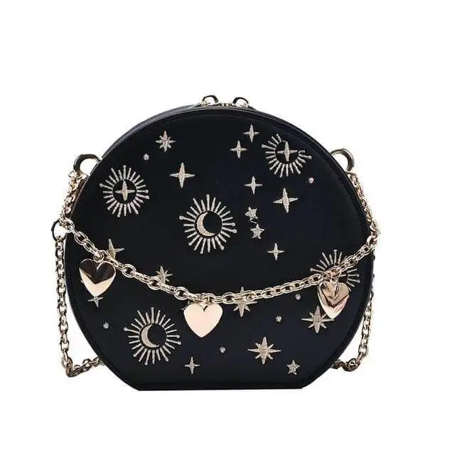 

Women's Crossbody Bag Circular Pu Leather Crossbody Chain Clutch Ladies Crossbody Bag