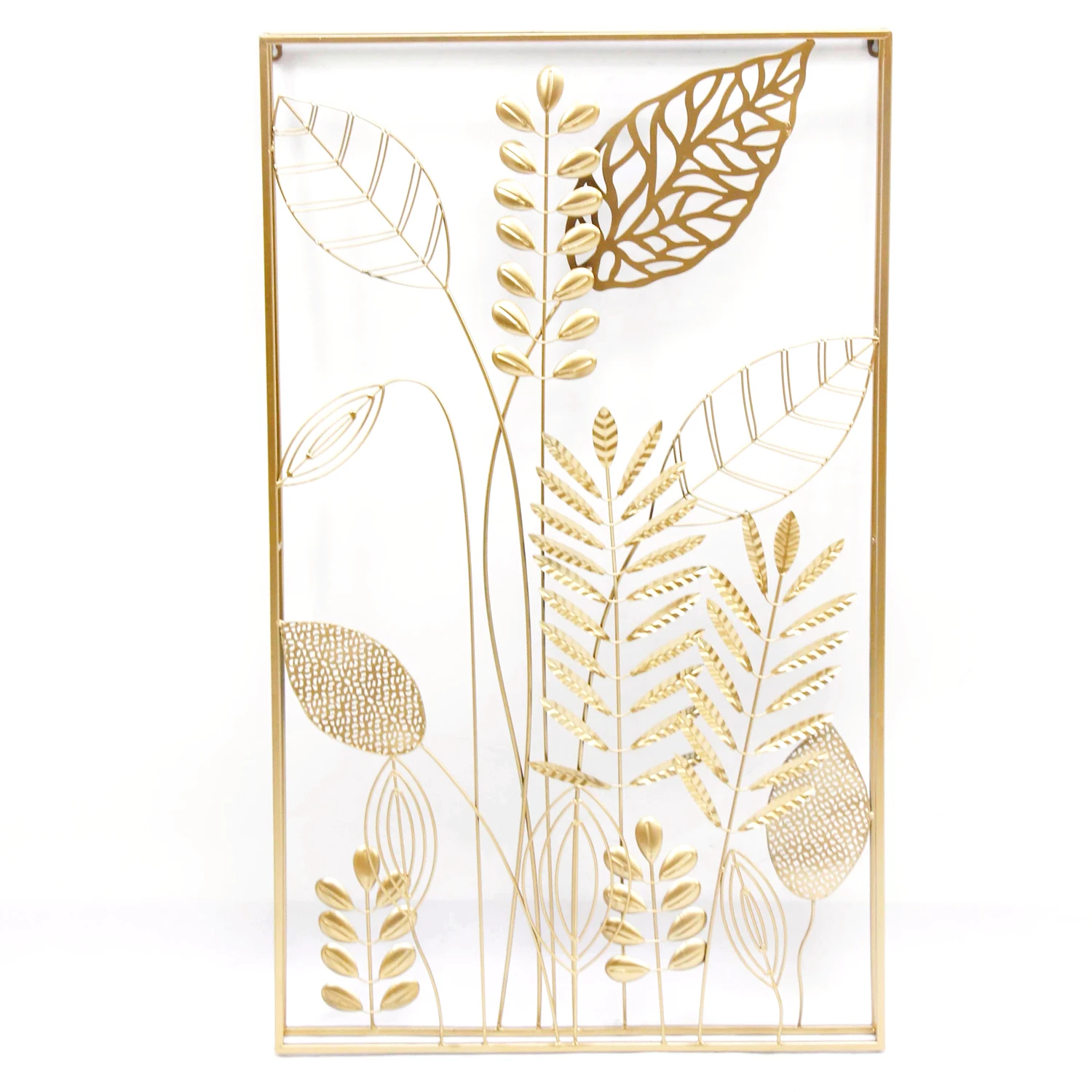 

FUHUA Nordic 3D Gold Metal leaf Wall Decor Metal Wall Sculpture wall metal decor for Indoor or Outdoor