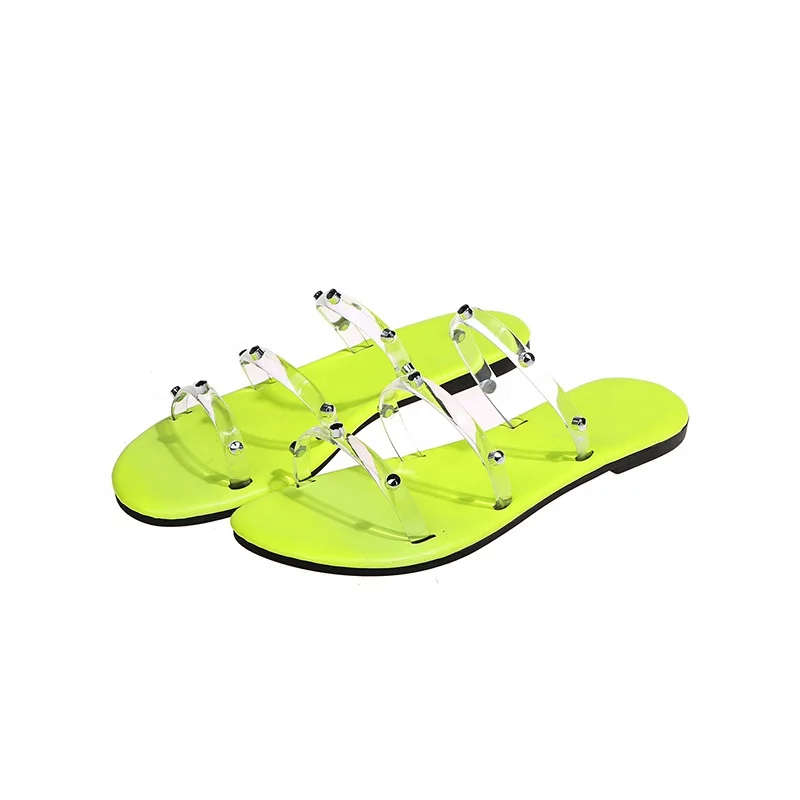 

Hot Fashion Transparent Summer Rhinestone Jelly Women Flip Flop Sandals Slippers