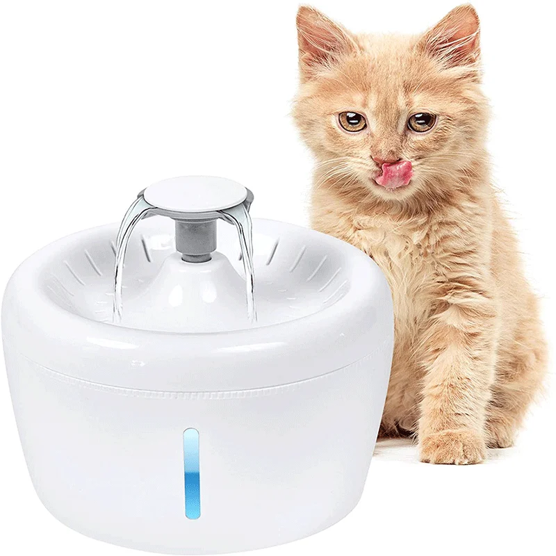 

Cat Dog Smart Water Fountain Electronic Intelligent Automatic Pet Water Dispenser Filtered Drinking Fountains Cat Water Fountain, White