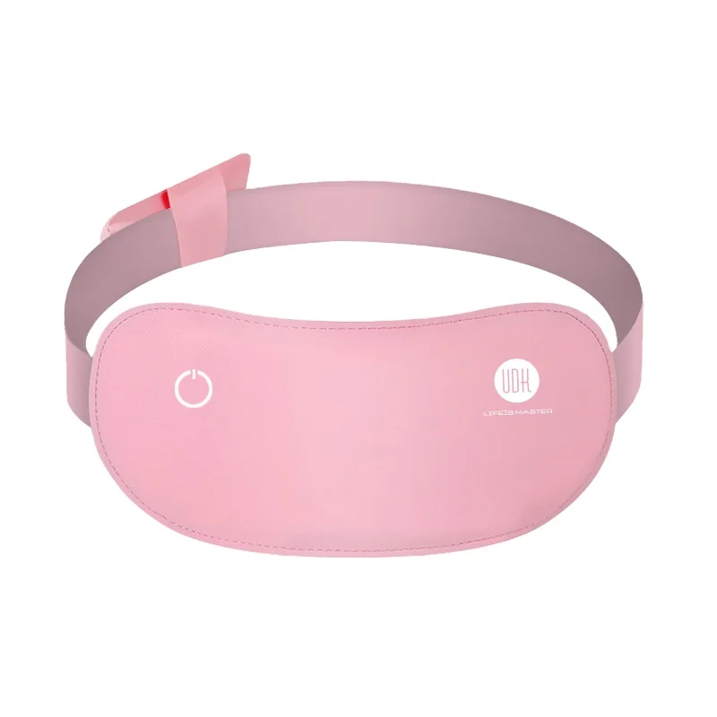 

Adjustable length USB charging heating massage relieve menstrual pain waist belt warm palace belt for women, Pink