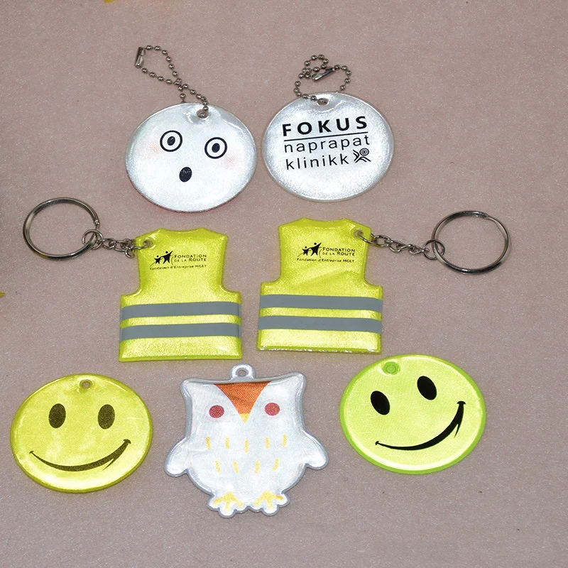 Personalise Customized Design Reflective Soft Pvc Keychain