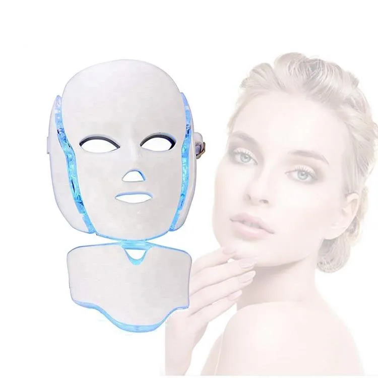 

Health Rechargeable LED FACE MASK Light Therapy Led Light Therapy Beauty Face Led Mask Red Light IR Photon Skin Rejuvenation, Red/blue/purple/yellow/green/green blue/white