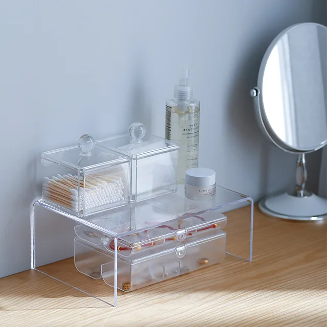 

SHIMOYAMA Plastic Display Rack Home Storage Shelf Rack for sundries, Transparent