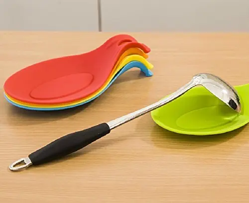 
BHD Custom Best Seller Food Grade Approved BPA free Flexible Kitchen Utensil Silicone Spoon Rest 