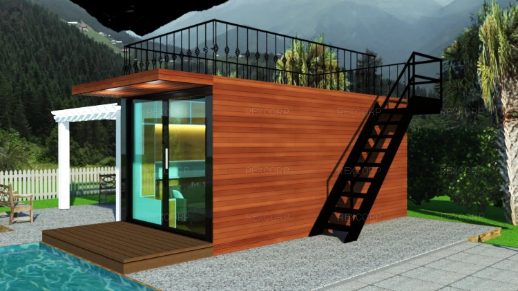 Small Wooden Container Chalet Lodging Swiss