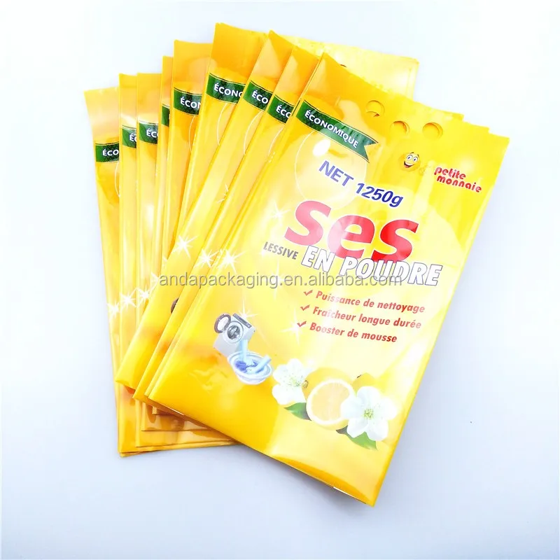 Plastic Bag For Laundry Detergent Soap Powder Packaging,Back Seal Bags