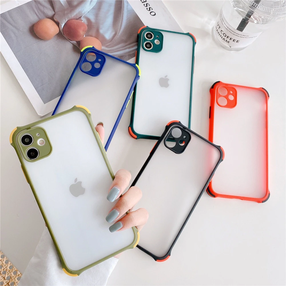 

Anti Fall Matte Transparent Back TPU Phone Case Cover For Xiaomi Redmi Note 10 Pro Max Mi 11 Lite Redmi Note 10 Poco M3 X3 Pro
