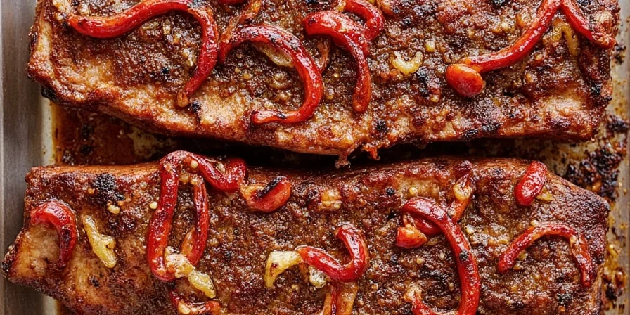 A beautiful platter of slow oven baked spare ribs with various spice rubs