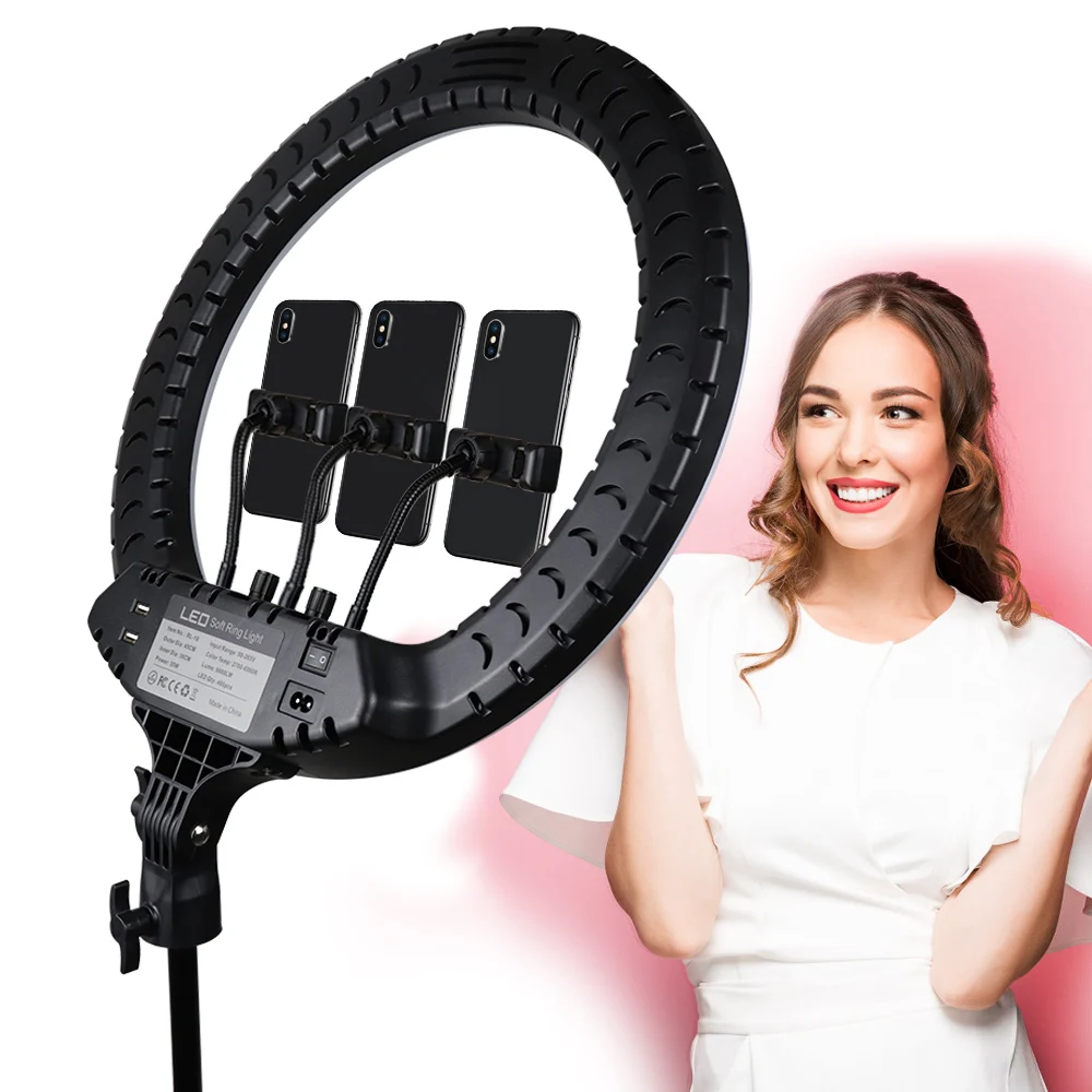 

ring light 18 inch led 2700-6500K 55W Dimmable photographic lighting with stand