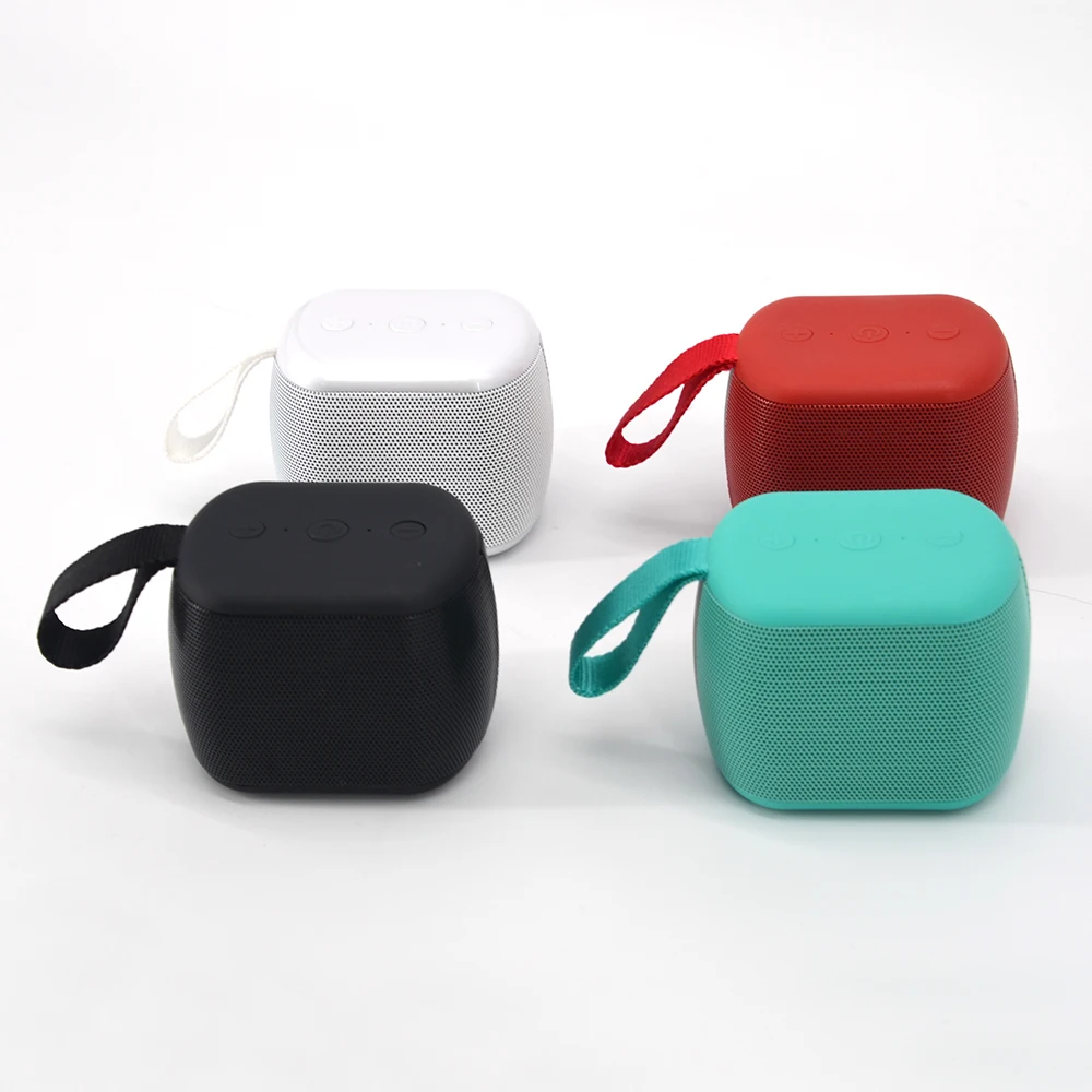 

Hot Sale rechargeable speakers portable Cube Design Alexa Smart Portable Mini Speaker Wireless usb Blue-tooths Speaker, Black/white/red/mint