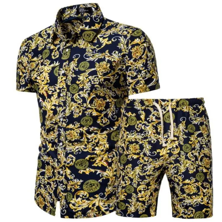 

hot-selling product 2021 mens top and shorts set big and tall mens short sets mens casual short set