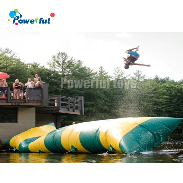 Factory price custom inflatable water jumping pillow bag inflatable air blast water blob for water game