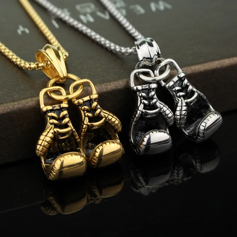 

GYM Fashion Necklace 2019 Pendant Boxing Glover Necklace For Men, As picture show