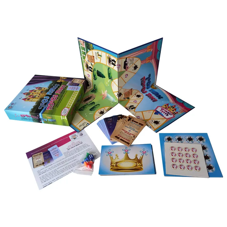 

custom board game china supplier high quality manufacture 1/4 folding family paper board game for fun
